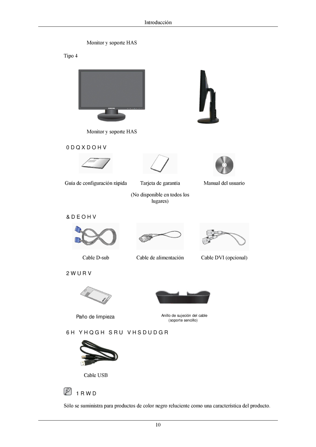 Samsung LS24MYKABC/EDC, LS24MYKABCA/EN manual Manuales, Cables, Otros, Se vende por separado 