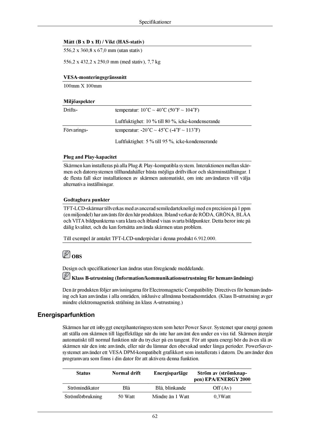 Samsung LS24MYKABC/EDC, LS24MYKABCA/EN manual 100mm X 100mm 