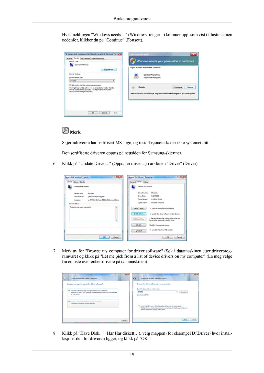 Samsung LS24MYKABCA/EN, LS24MYKABC/EDC manual Merk 