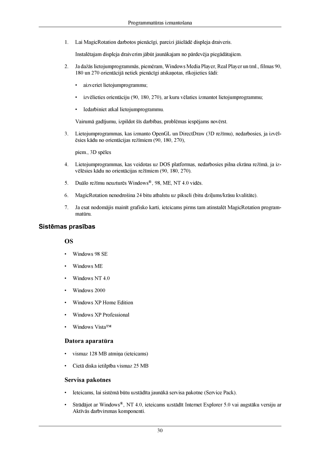 Samsung LS24MYKABC/EDC, LS24MYKABCA/EN manual Servisa pakotnes 