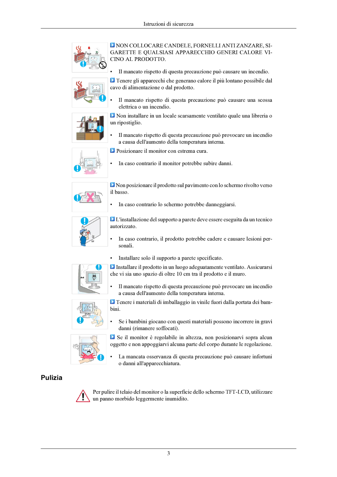 Samsung LS24MYKABC/EDC manual Pulizia 