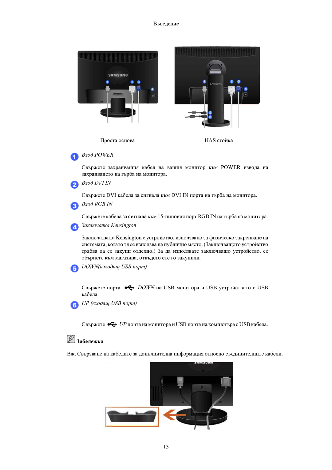 Samsung LS24MYKABC/EDC manual Вход DVI 