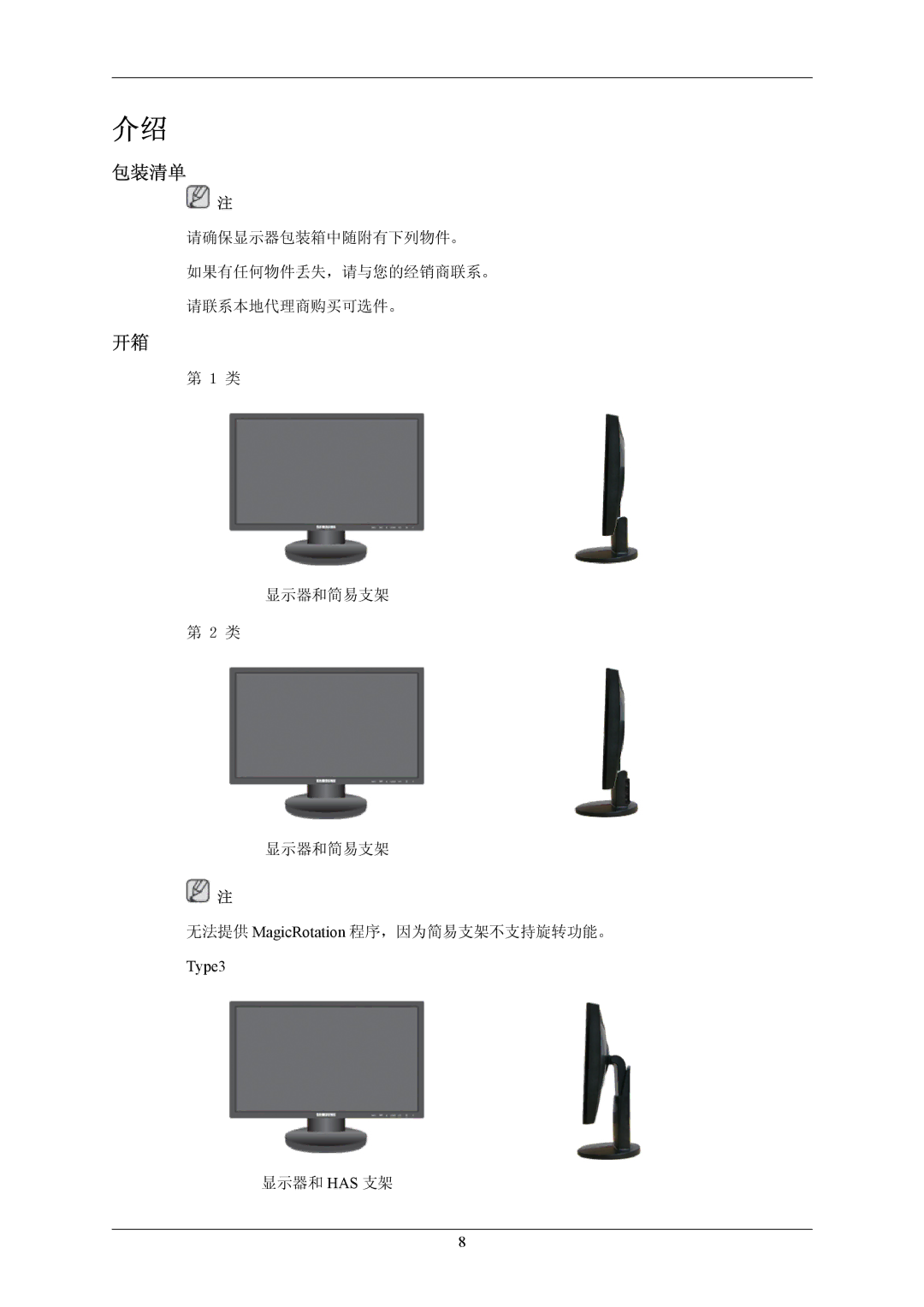 Samsung LS23MYZABC/EDC, LS24MYKDSC/EDC, LS24MYKDSCA/EN, LS24MYKABCA/EN, LS24MYKABC/EDC, LS23MYZABCA/EN, LS23MYZASC/EDC 包装清单 