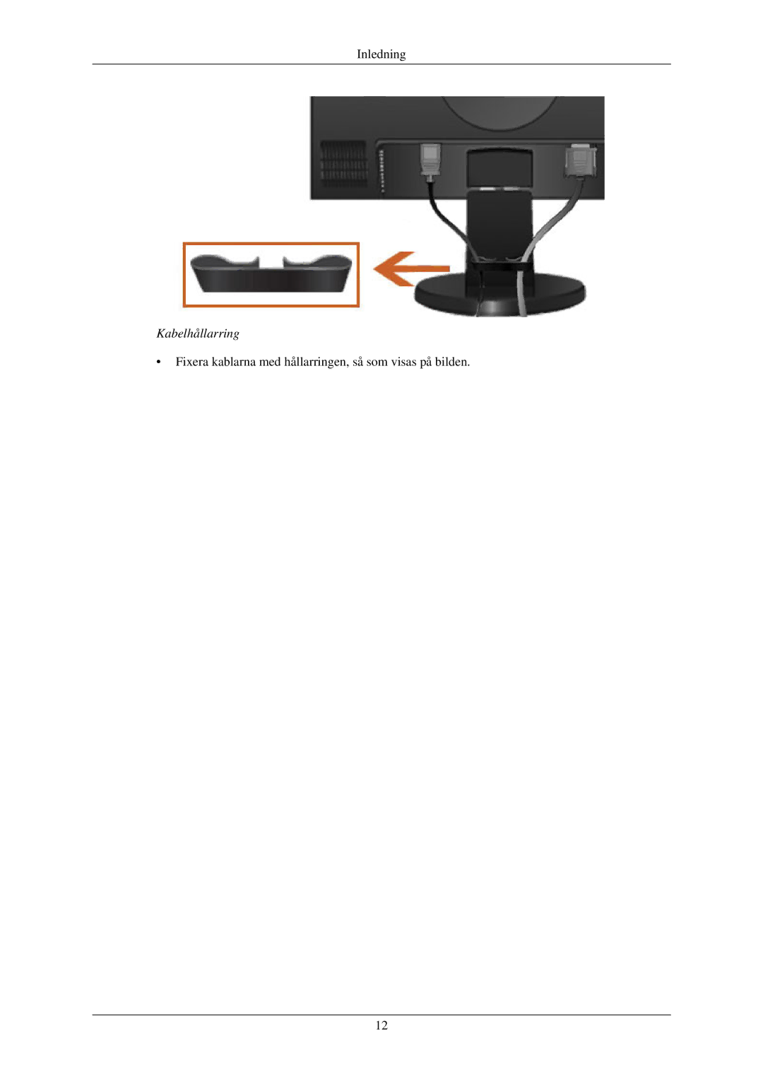 Samsung LS24MYKDSCA/EN, LS24MYKDSC/EDC manual Kabelhållarring 