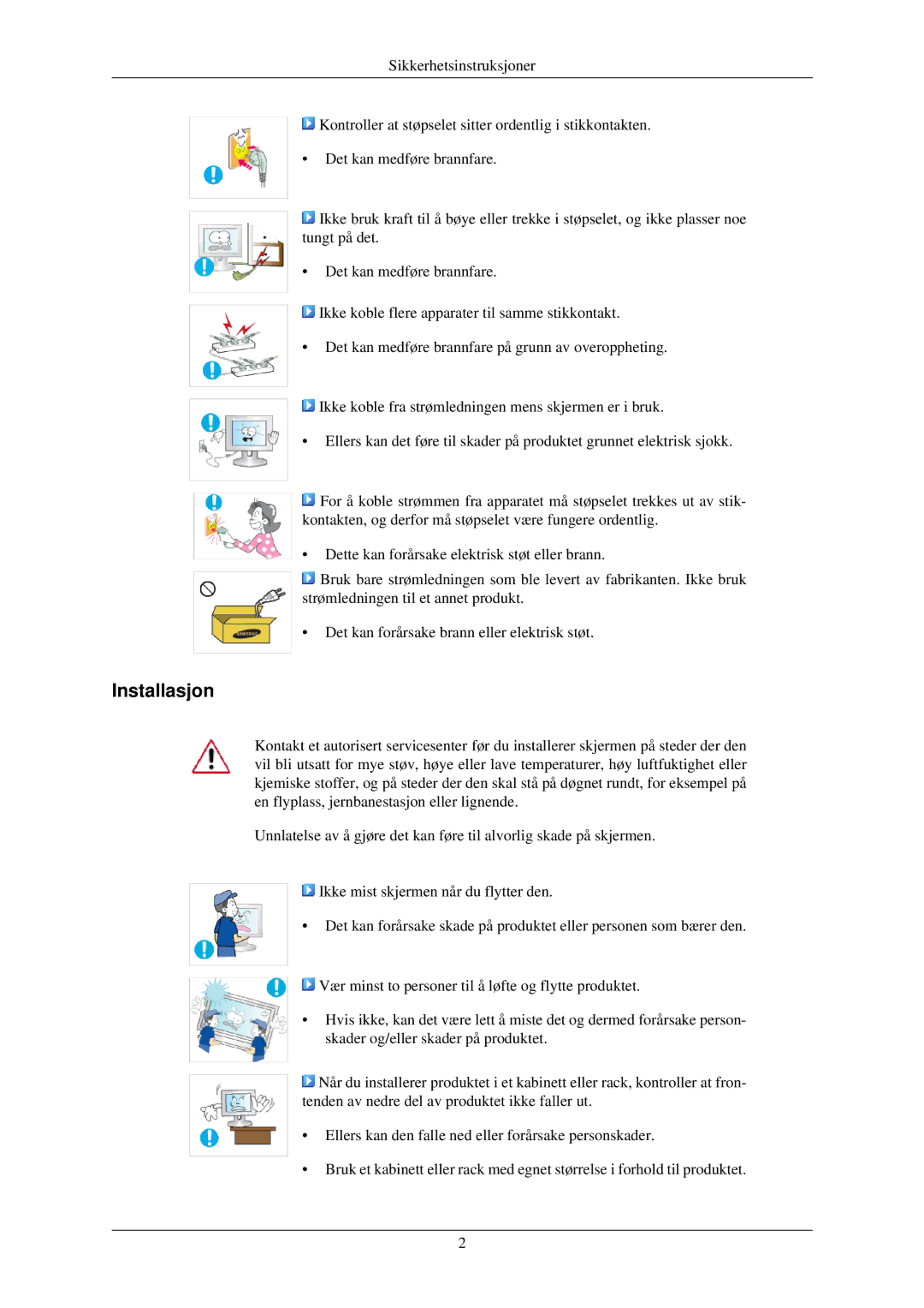 Samsung LS24MYKDSCA/EN, LS24MYKDSC/EDC manual Installasjon 