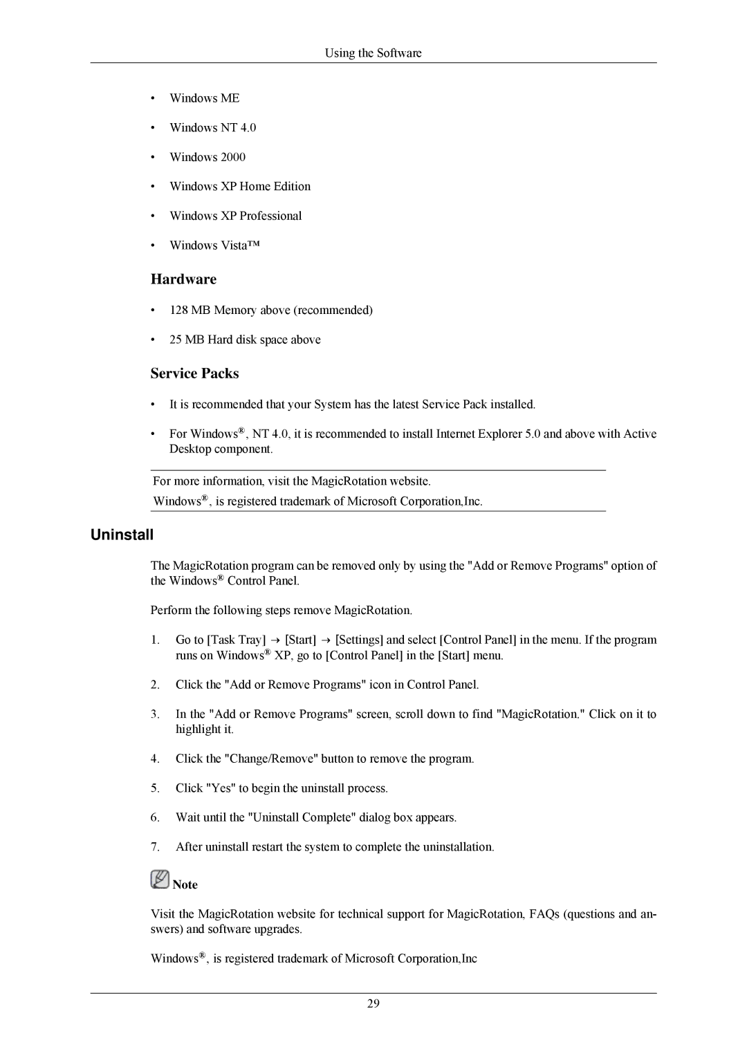 Samsung LS24MYNKBBA/EN, LS24MYNKBB/EDC manual Service Packs 