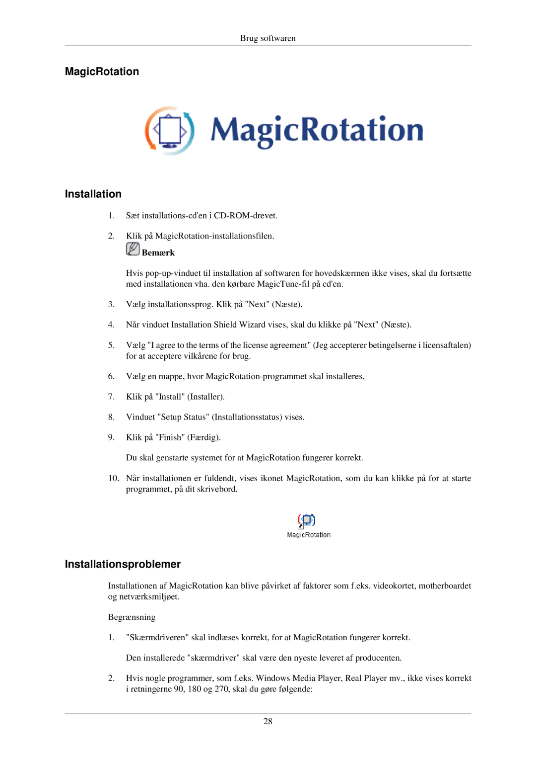 Samsung LS24MYNKBB/EDC, LS24MYNKBBA/EN manual MagicRotation Installation 