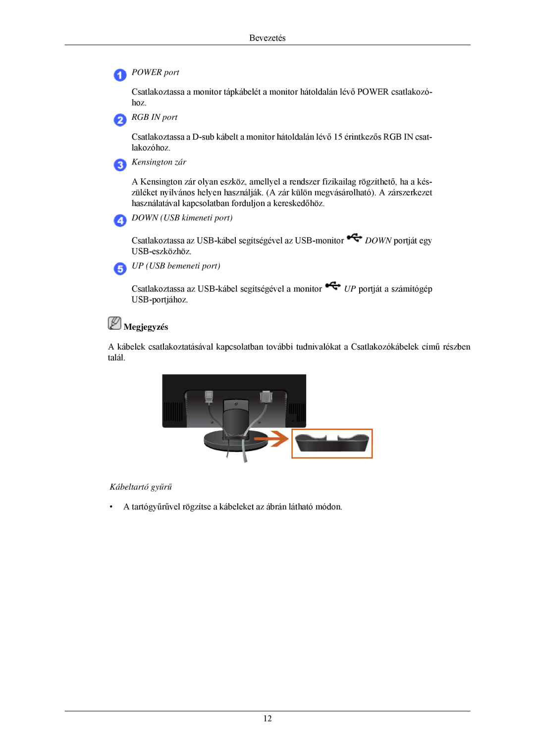 Samsung LS24MYNKBB/EDC, LS24MYNKBBA/EN manual Power port 