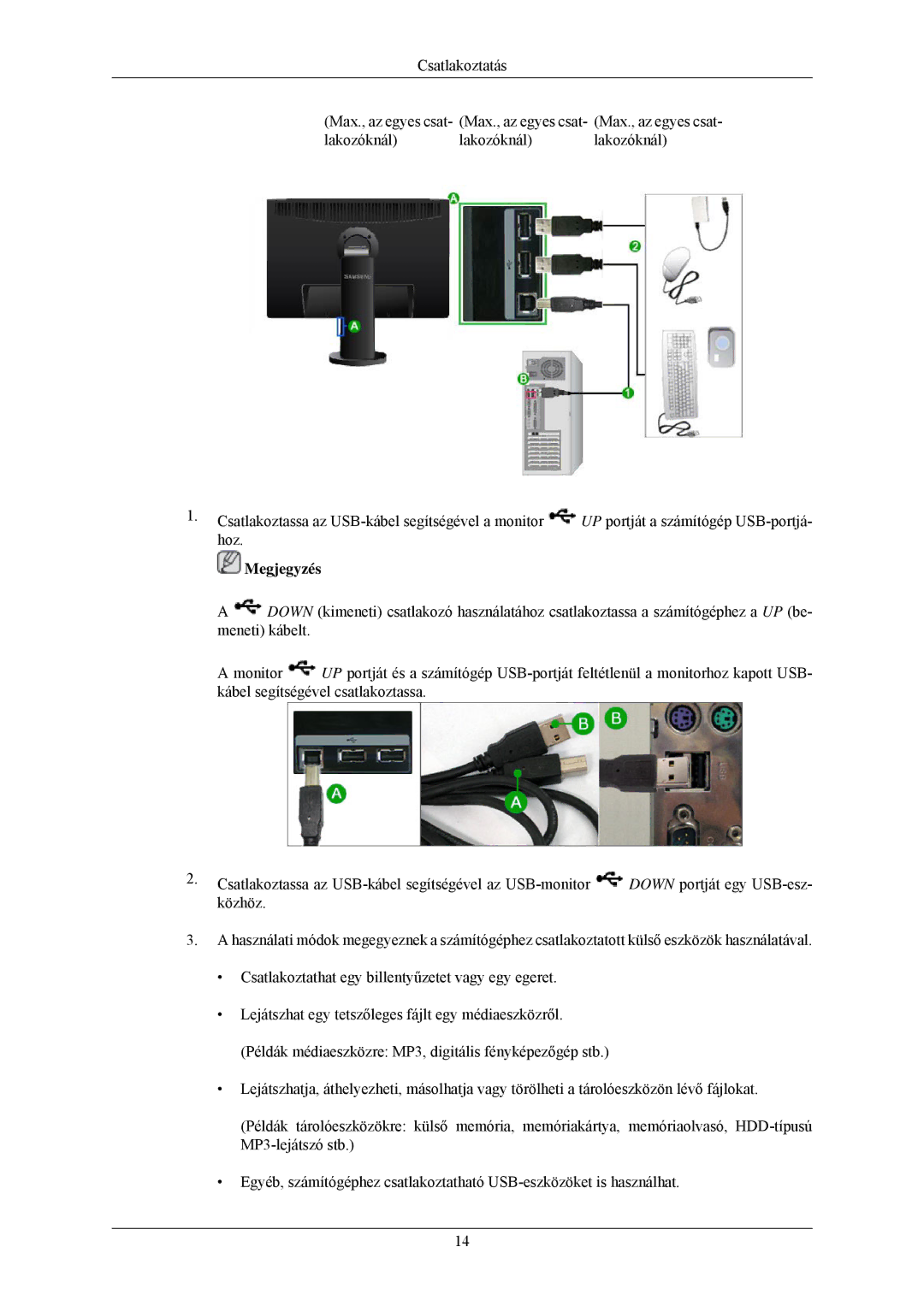 Samsung LS24MYNKBB/EDC, LS24MYNKBBA/EN manual Megjegyzés 