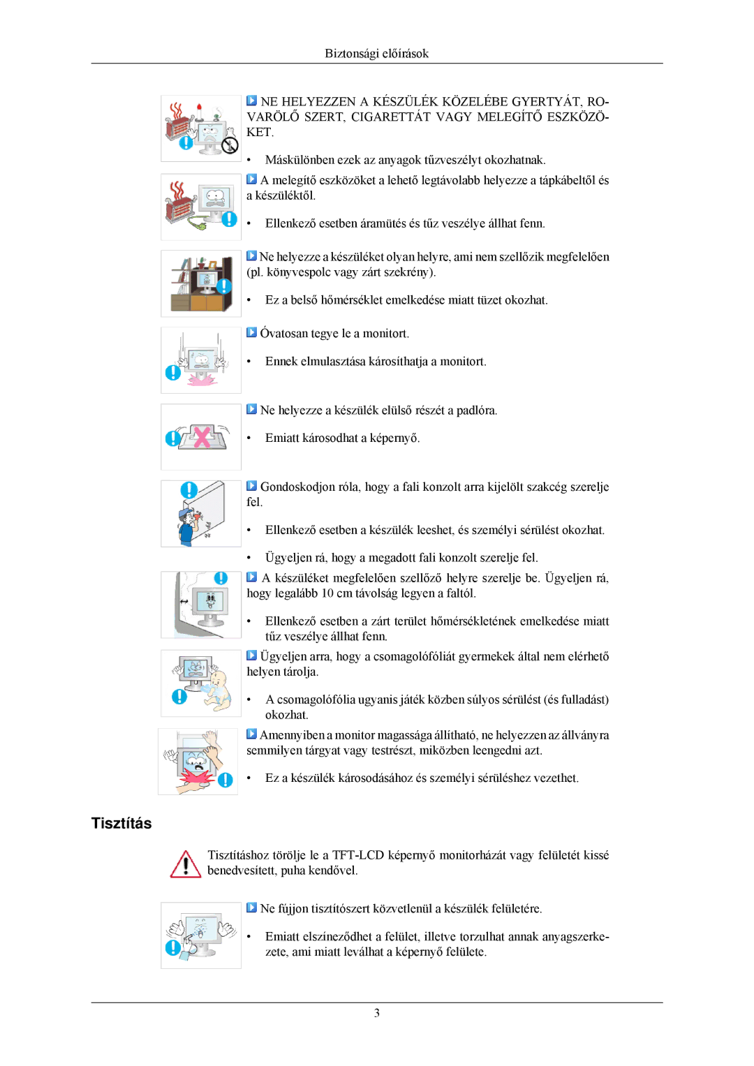 Samsung LS24MYNKBBA/EN, LS24MYNKBB/EDC manual Tisztítás 