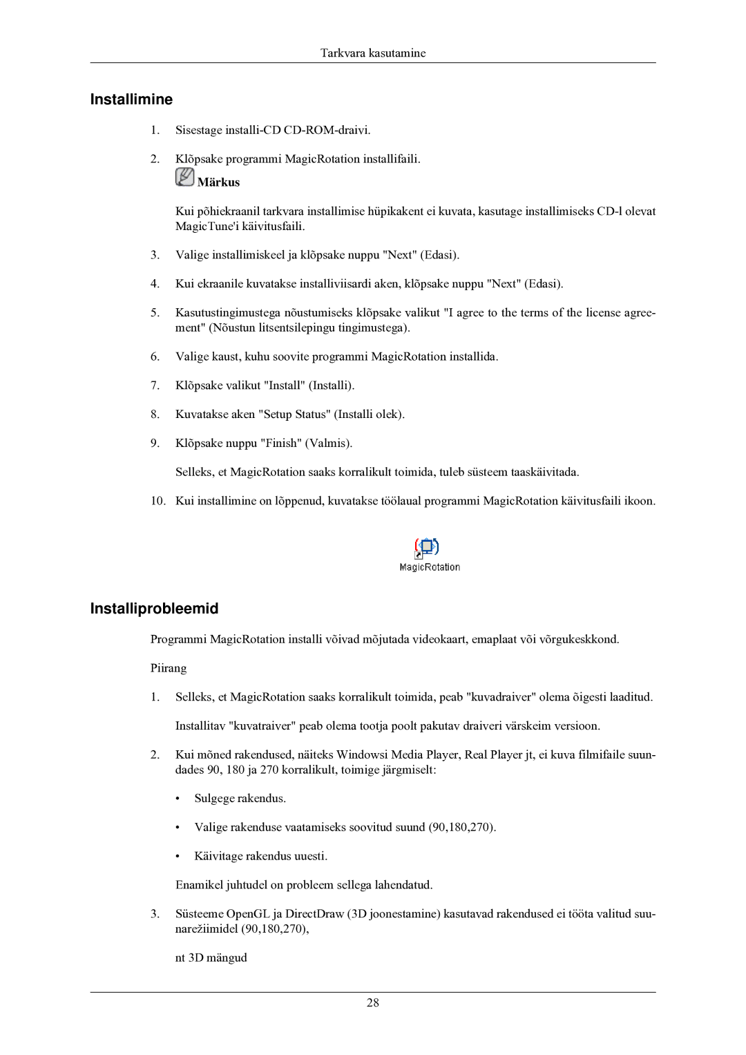 Samsung LS24MYNKBB/EDC manual Installimine 