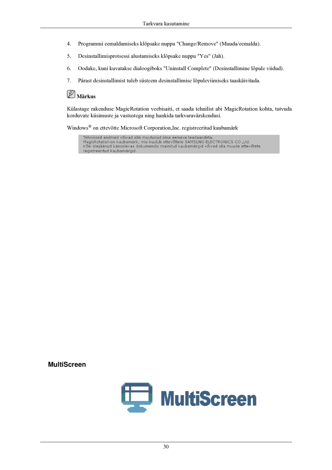 Samsung LS24MYNKBB/EDC manual MultiScreen 