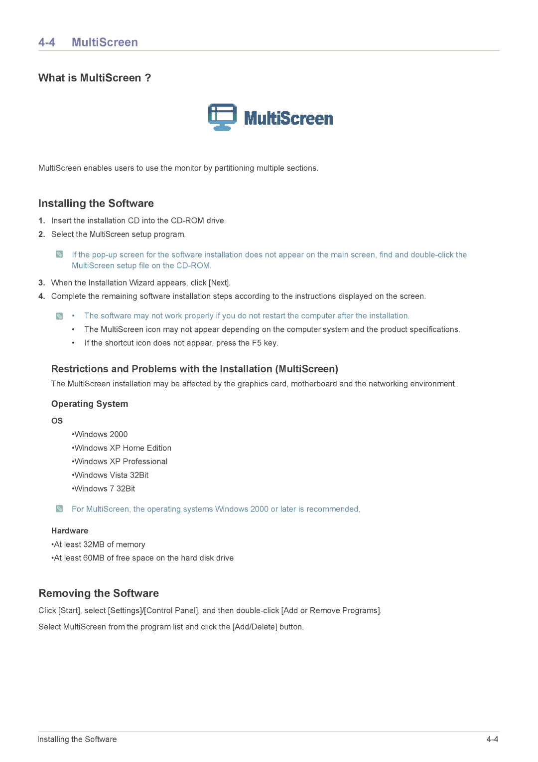 Samsung LS24MYPEBV/EN manual What is MultiScreen ? 