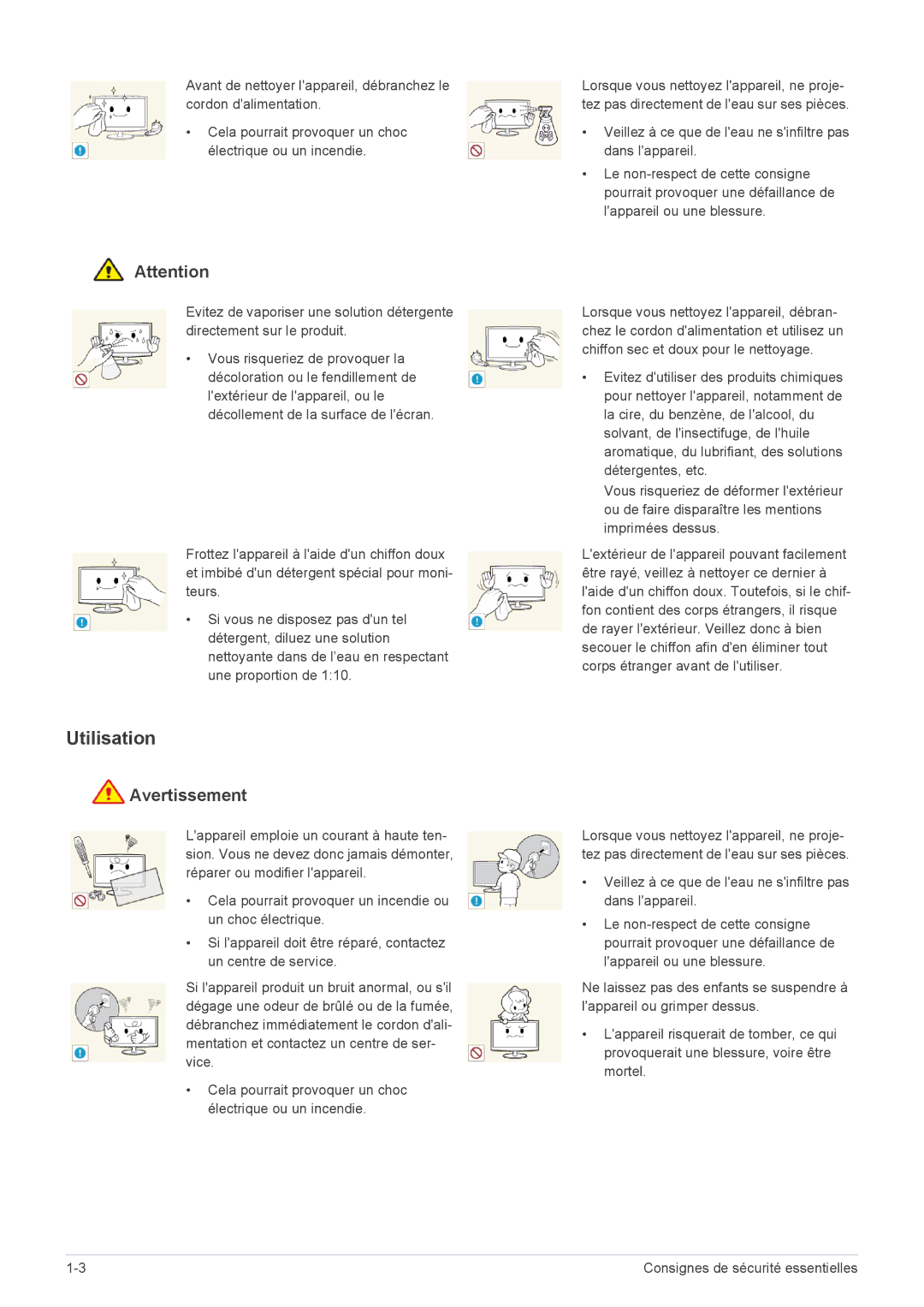 Samsung LS24MYPEBV/EN manual Utilisation 