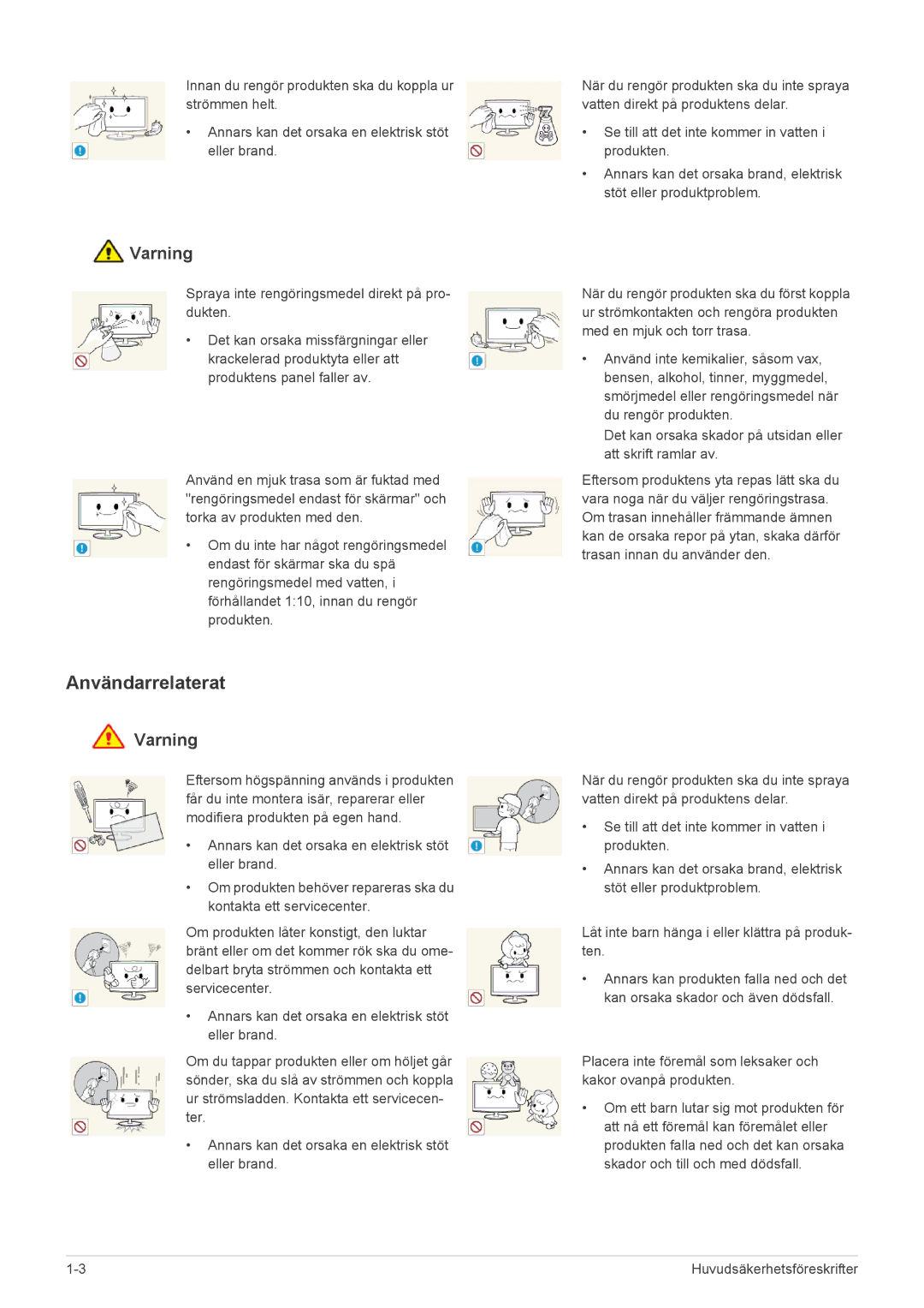 Samsung LS24MYPEBV/EN manual Användarrelaterat 