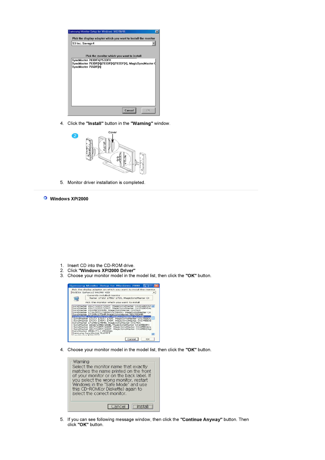 Samsung LG24POFSSS/EDC, LS24POFSSS/XSJ, PO24FSSS/EDC, PO24FSSSS/EDC, PO24FSSSS/MYA, PO24FSSBS Click Windows XP/2000 Driver 