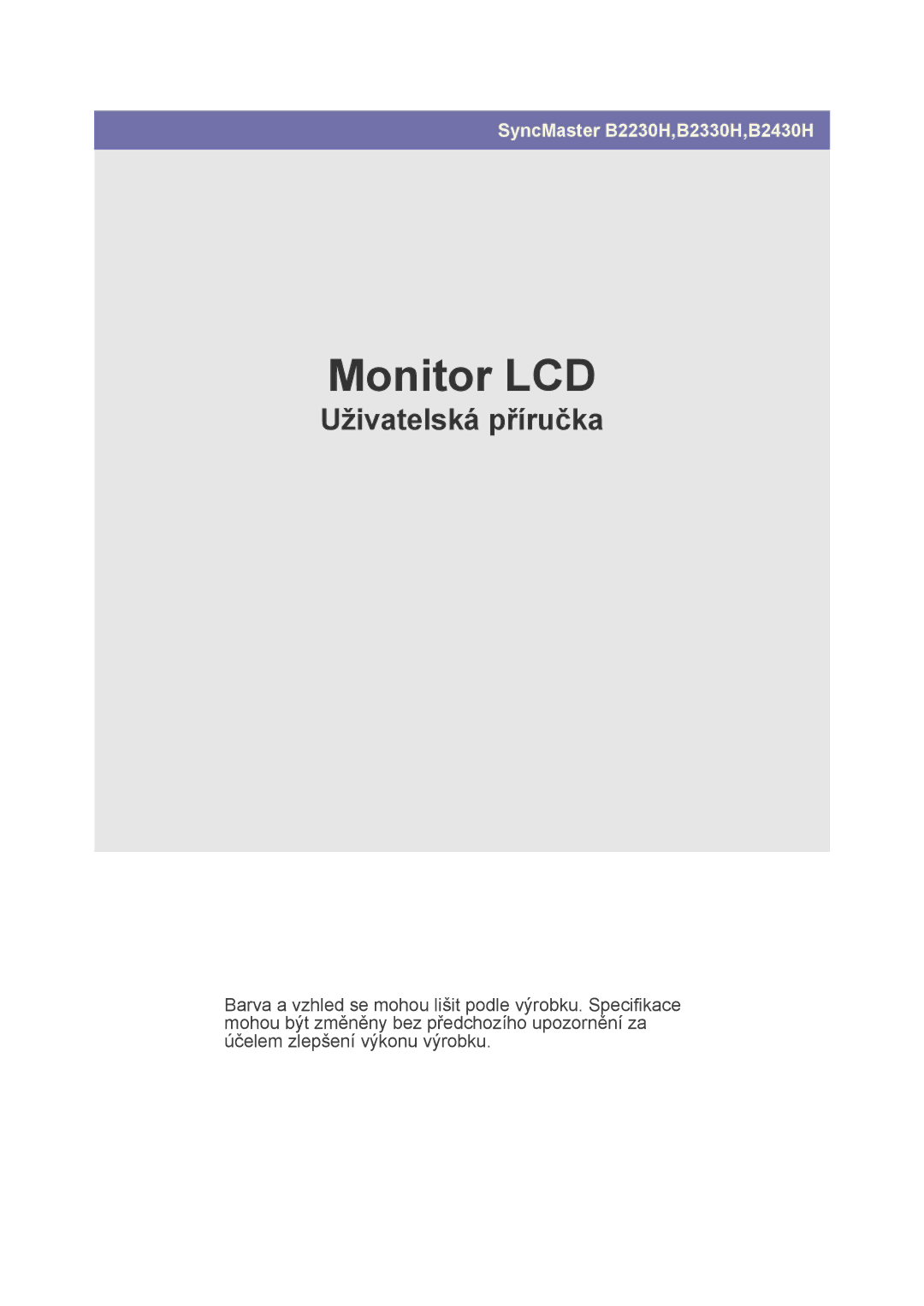 Samsung LS22PUHKFV/ZW, LS24PUHKFV/EN, LS23PUHKF/EN, LS22PUHKFY/EN, LS22PUHKF/EN, LS24PUHKF/EN, LS23PUHKFV/ZA manual Monitor LCD 