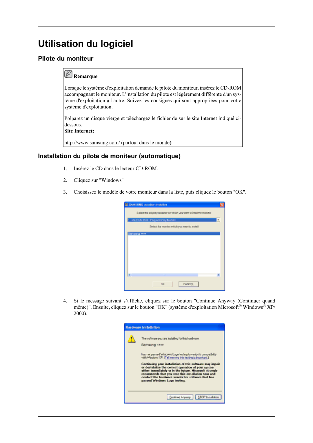 Samsung LS24TDDSUY/EN manual 3LORWHGXPRQLWHXU, QvwdoodwlrqGxSlorwhGhPrqlwhxuDxwrpdwltxh, 6LWH,QWHUQHW 