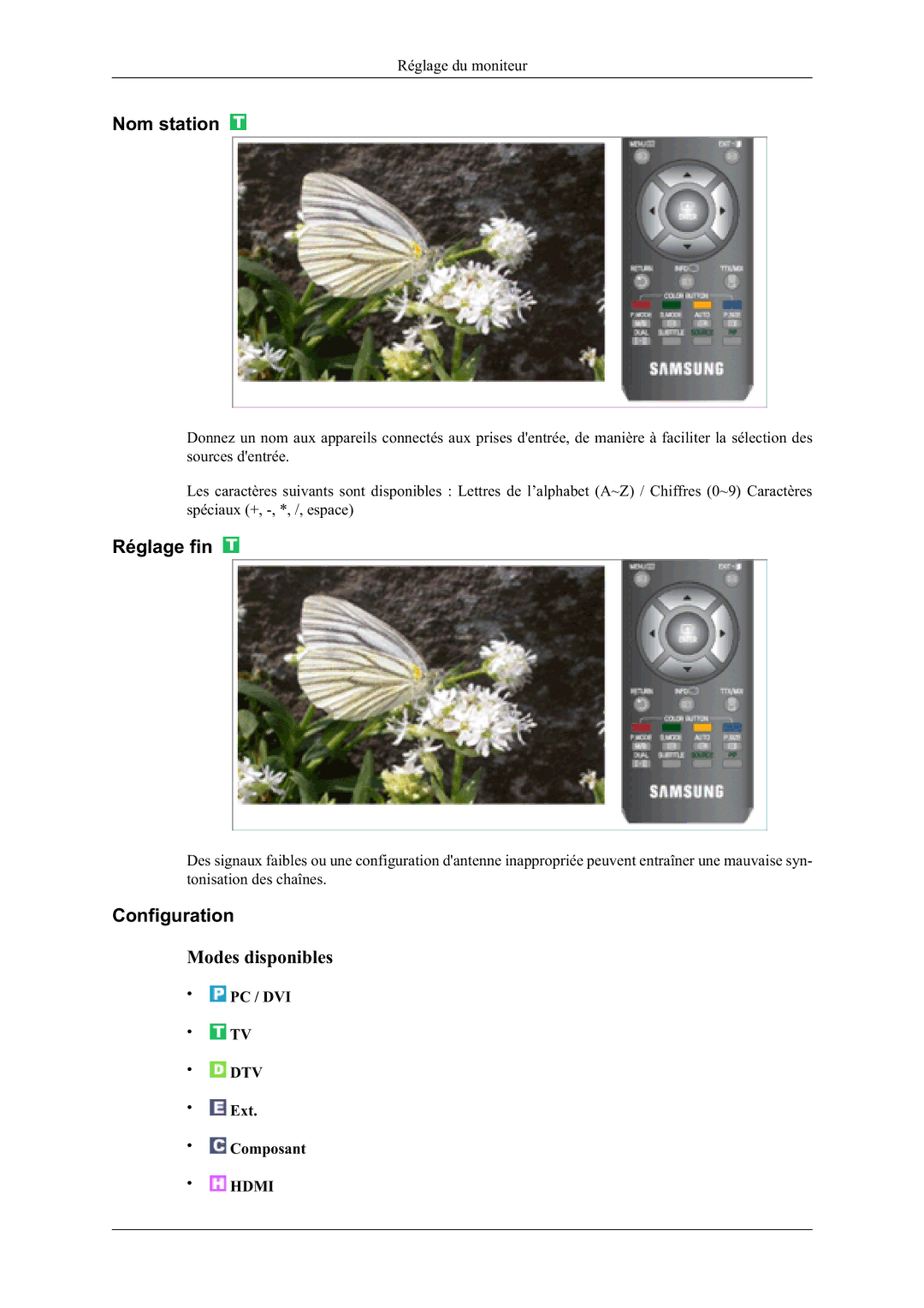 Samsung LS24TDDSUY/EN manual 1RPVWDWLRQ, 5pJODJHILQ, Rqiljxudwlrq 0RGHVGLVSRQLEOHV 