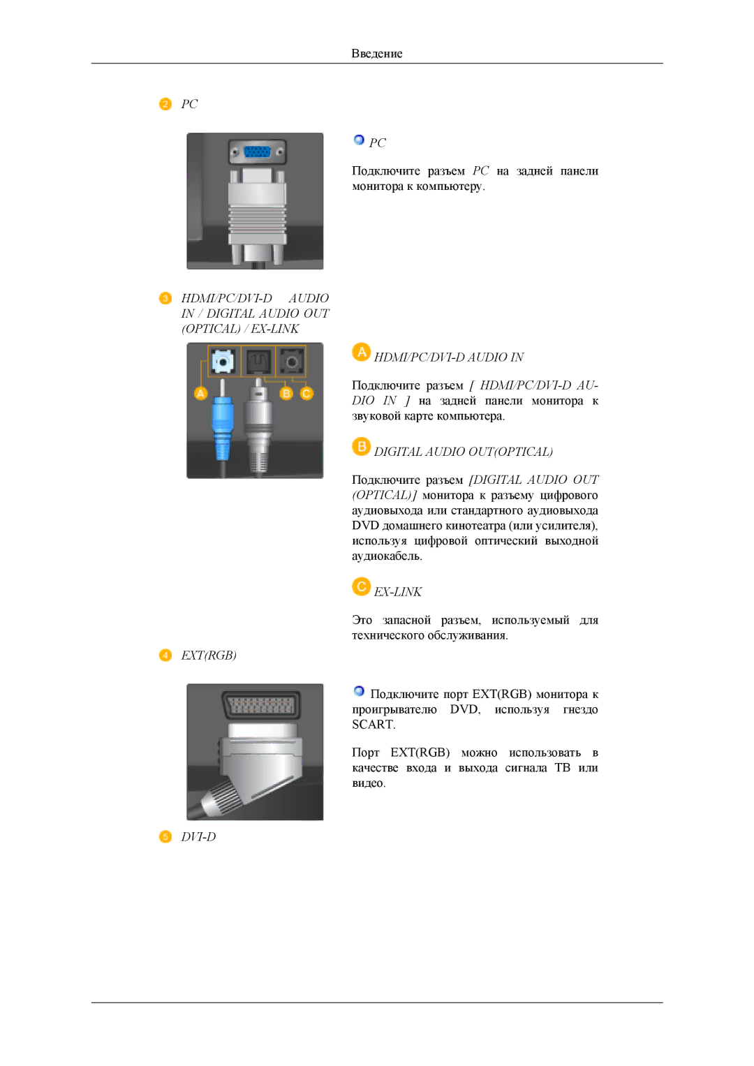 Samsung LS26TDDSUSCI, LS24TDVSUV/EN, LS24TDDSUV/EN, LS26TDDSUV/EN HDMI/PC/DVI-D Audio, Digital Audio Outoptical, Ex-Link 