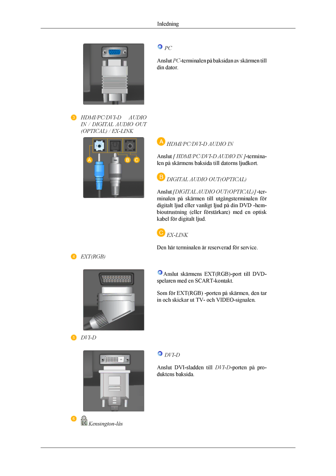 Samsung LS26TDDSUV/EN, LS24TDVSUV/EN, LS24TDDSUV/EN, LS26TDVSUV/EN, LS24TDVSUV/XE, LS26TDVSUV/XE manual HDMI/PC/DVI-D Audio 