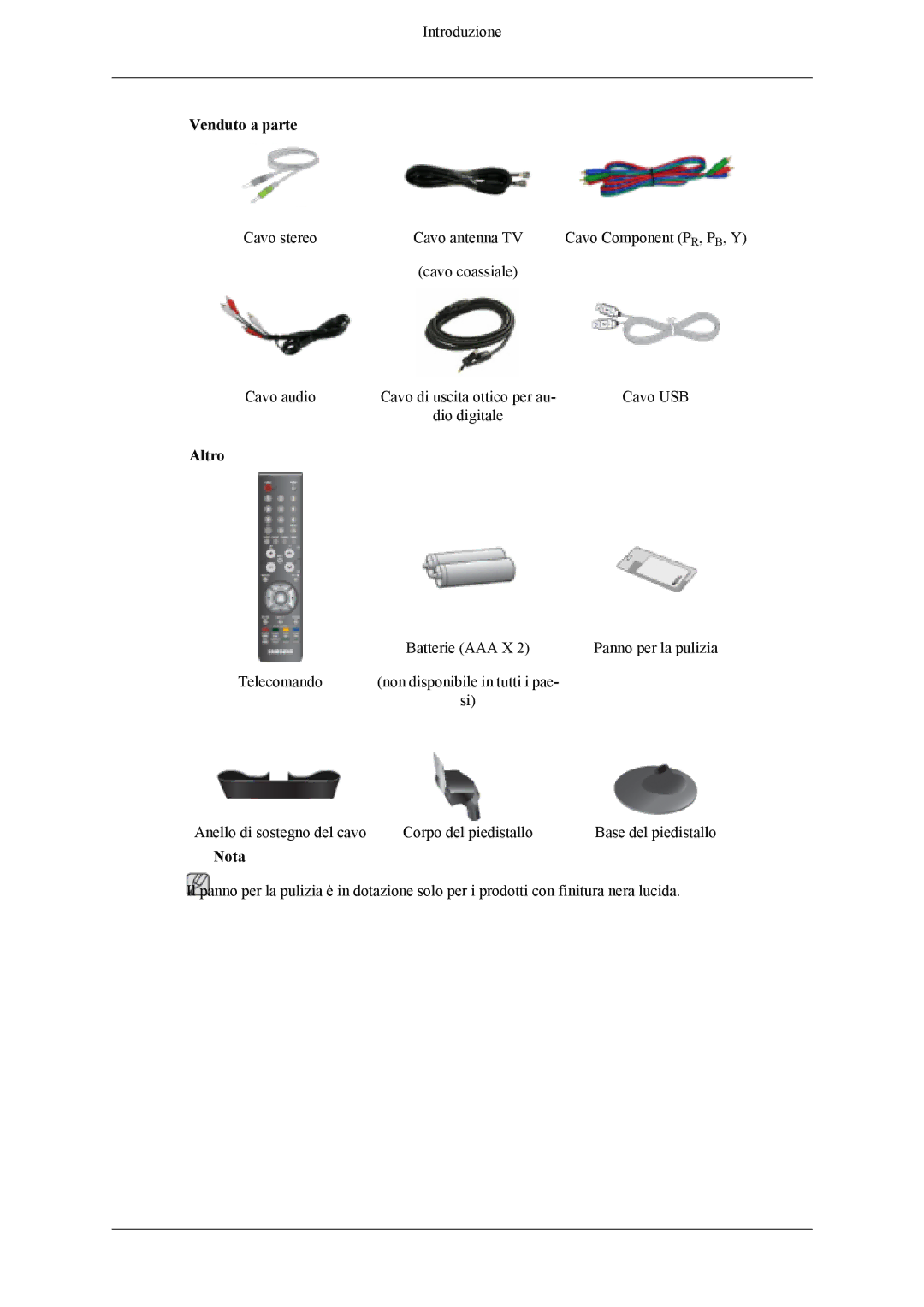 Samsung LS24TDNSUV/ZA, LS24TDVSUV/EN, LS24TDDSUV/EN, LS26TDDSUV/EN, LS26TDVSUV/EN, LS26TDNSUV/ZA manual Altro 