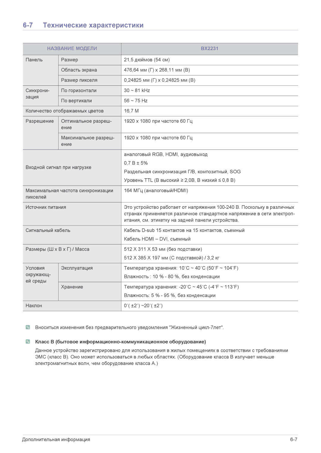 Samsung LS24X3HKFE/EN, LS24X3HKFN/EN, LS22X3HKFN/EN, LS23X3HKFN/EN, LS22X3HKFE/EN manual BX2231 