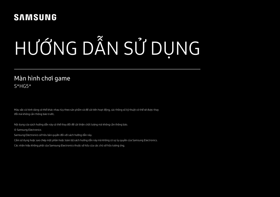 Samsung LS25HG50FQEXXV manual Hướng DẪN SỬ Dụng 