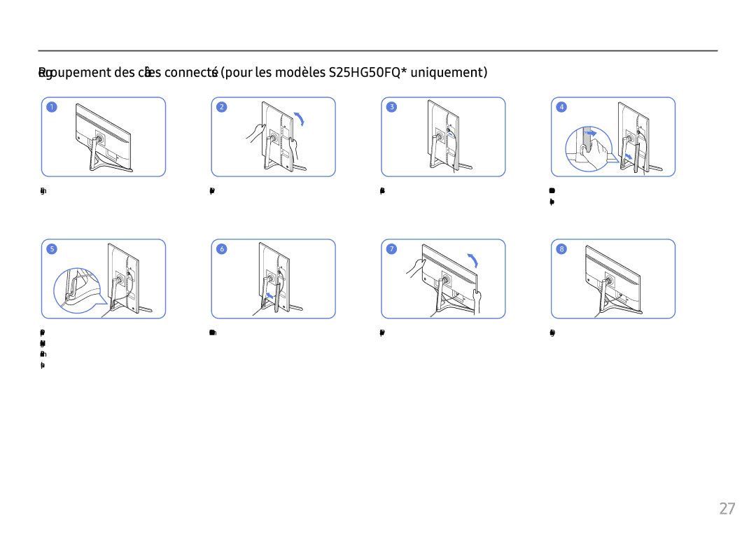 Samsung LS25HG50FQUXEN manual Pivotez la partie ouverte vers le bas 