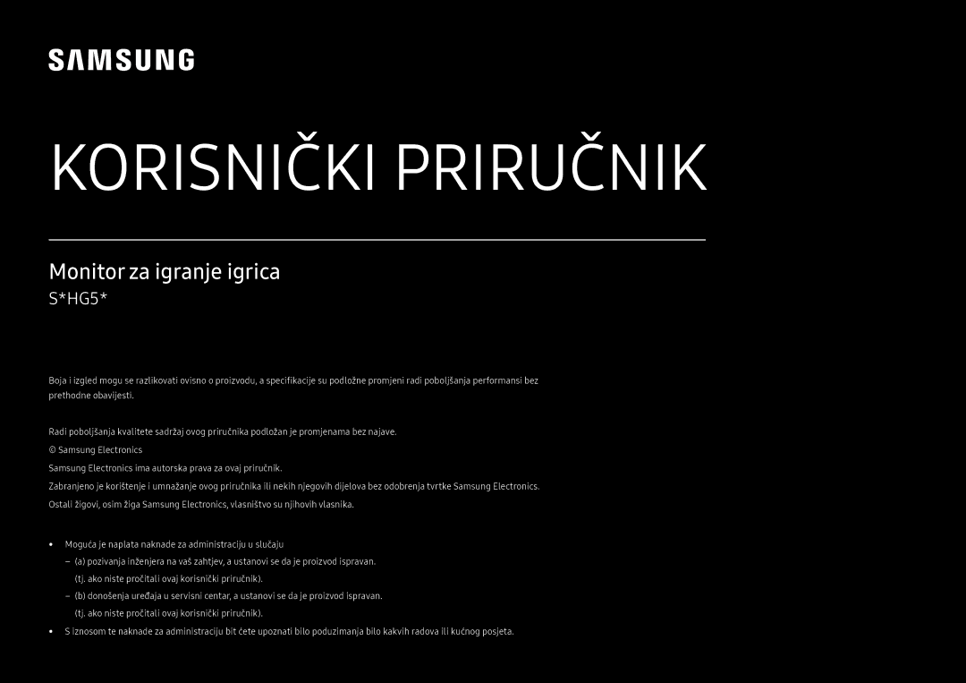 Samsung LS25HG50FQUXEN manual Korisnički Priručnik 