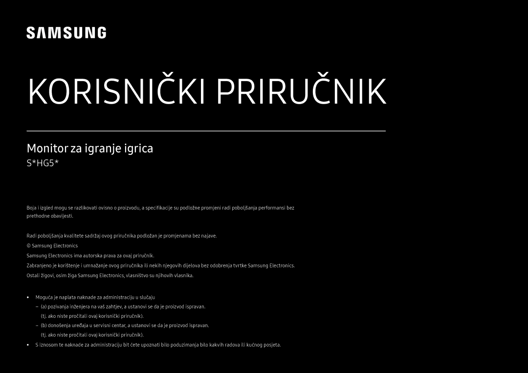 Samsung LS25HG50FQUXEN manual Uživatelská Příručka 