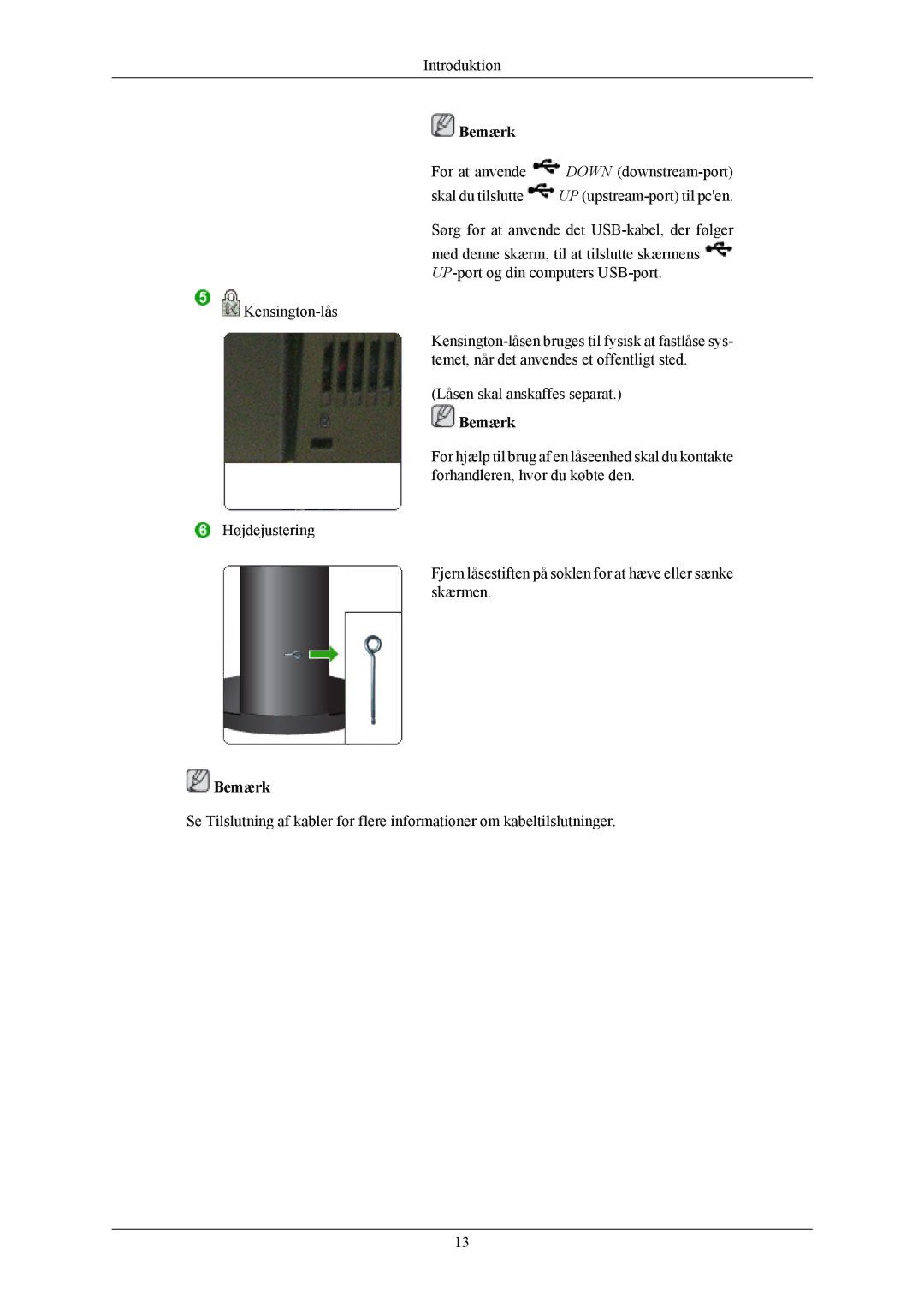 Samsung LS24KIERBQ/EDC, LS26KIERBV/EDC, LS24KIEEFV/EDC, LS26KIEEFV/EDC manual Bemærk 