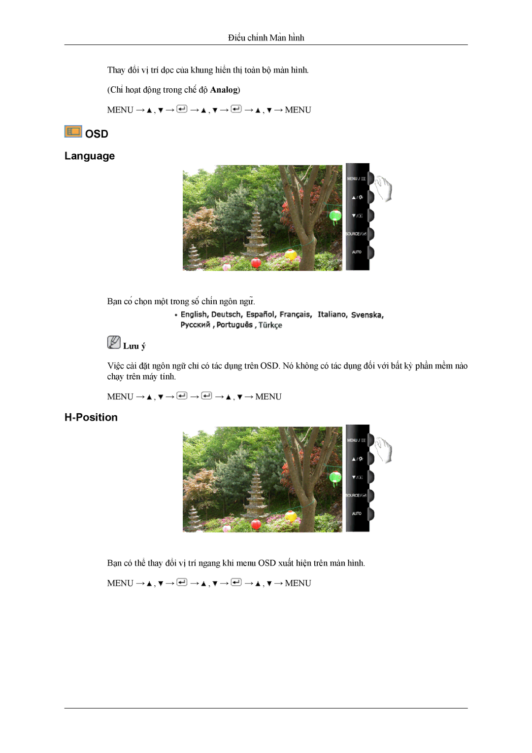 Samsung LS26TWHSUV/XV manual Osd, Language 