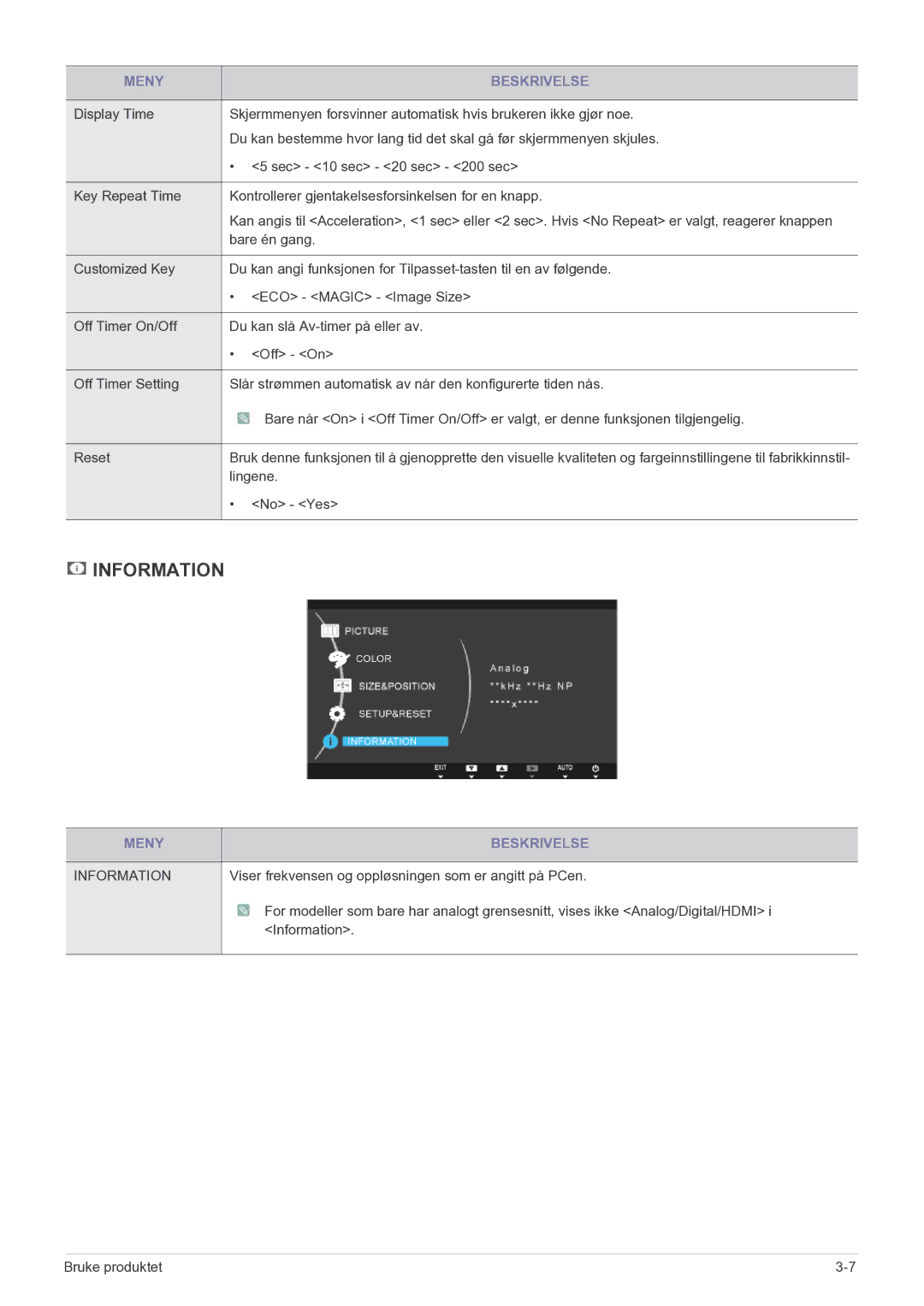 Samsung LS27A550HS/EN manual Information 