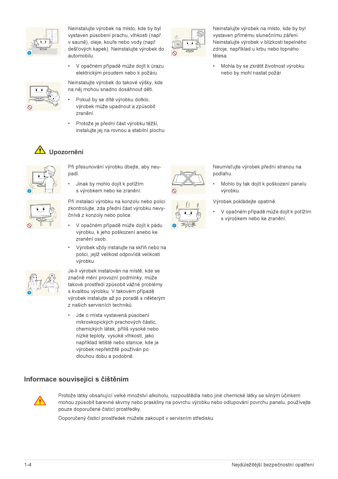 Samsung LS27A550HS/ZN, LS23A550HS/EN, LS27A550HS/EN, LS23A550HS/ZN manual Informace související s čištěním 