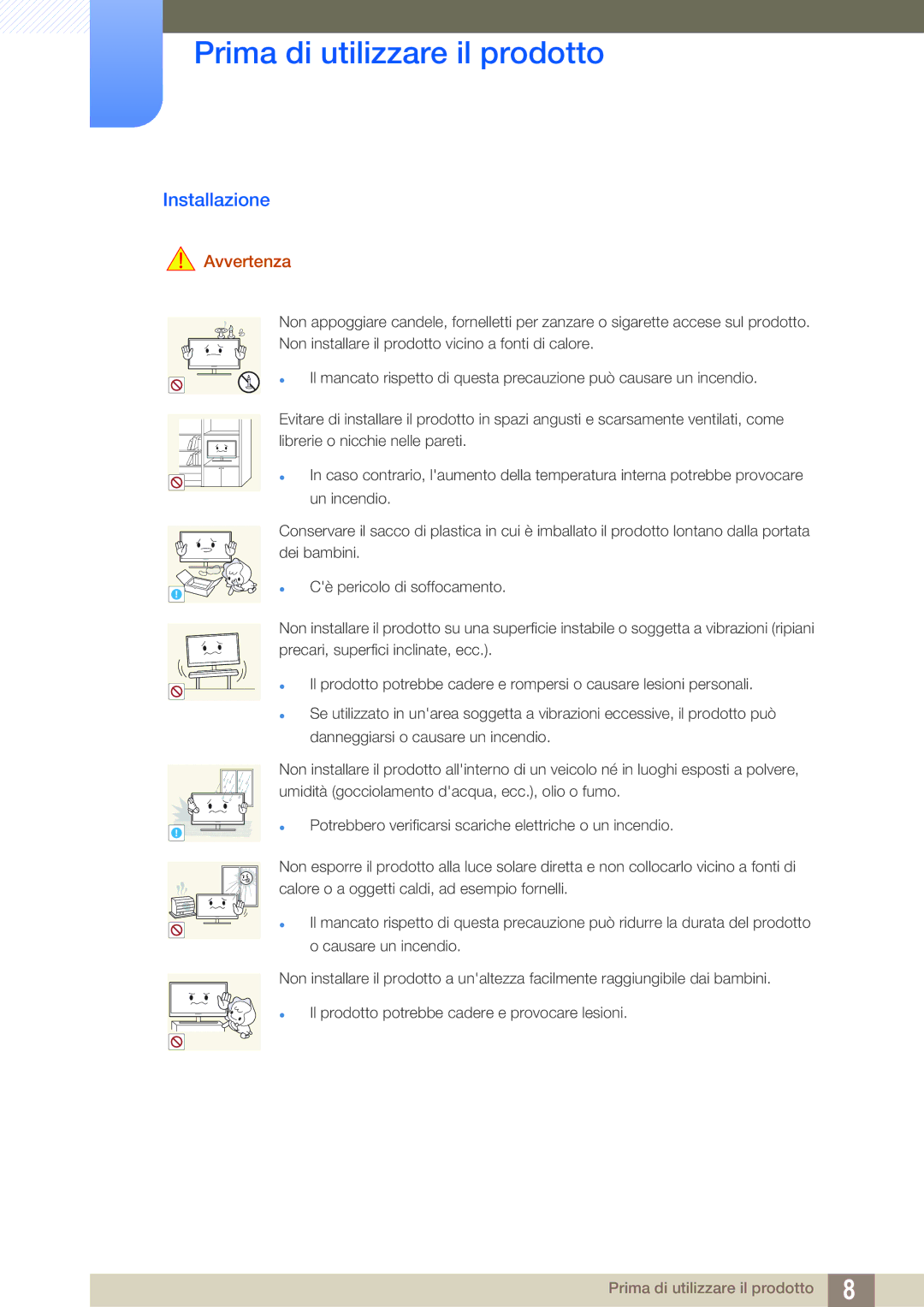 Samsung LS27A850DS/EN manual Installazione 