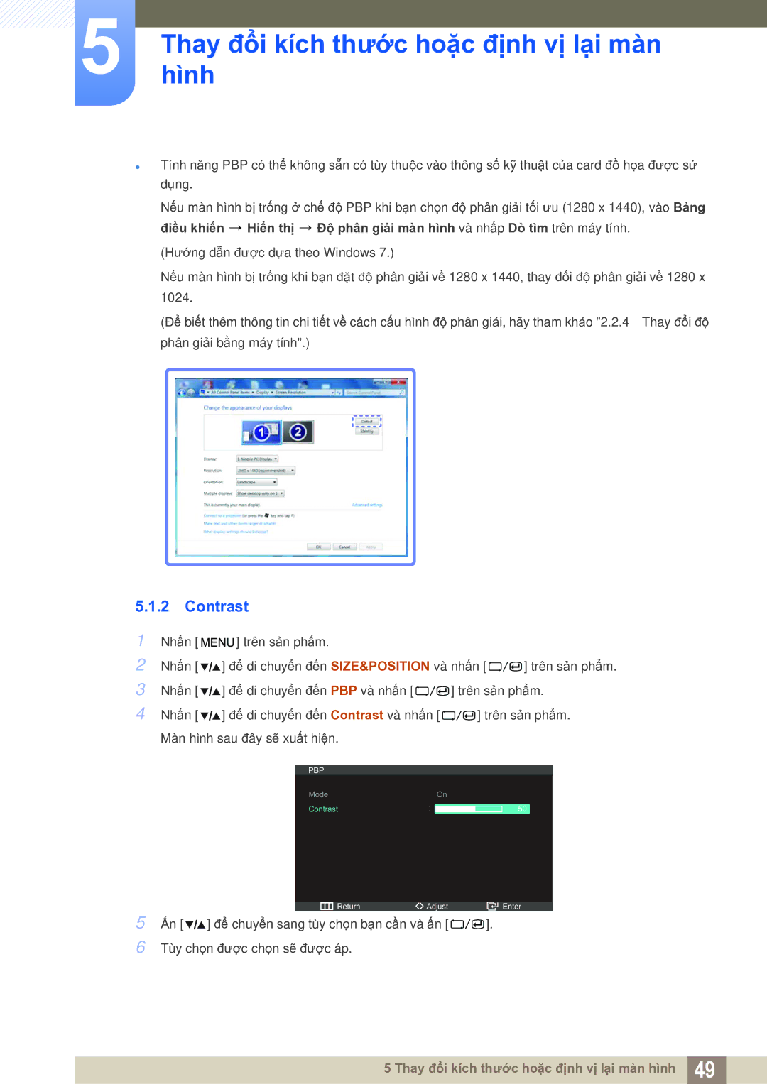 Samsung LS27A850DS/EN manual Contrast 