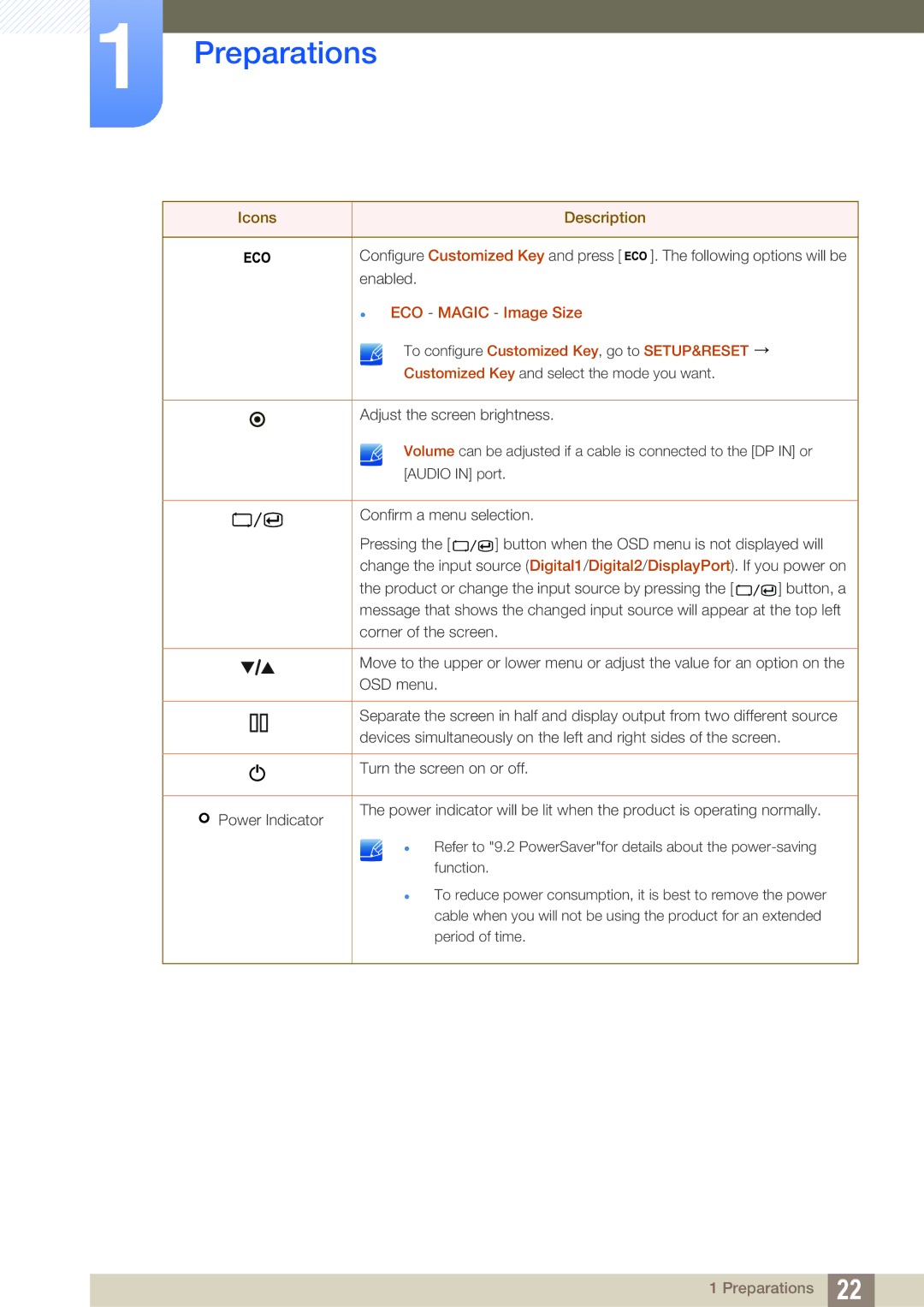 Samsung LS27A850DS/EN, LS27A850DSR/EN, LS27A850DSR/CH manual Preparations 