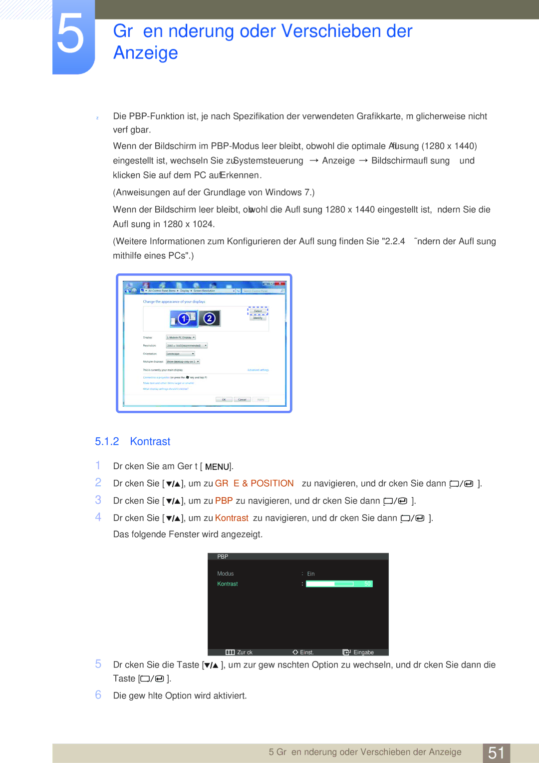 Samsung LS27A850DS/EN, LS27A850DSR/EN manual Kontrast 