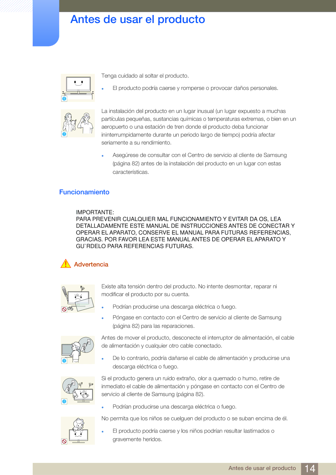 Samsung LS27A850DSR/EN, LS27A850DS/EN manual Funcionamiento 