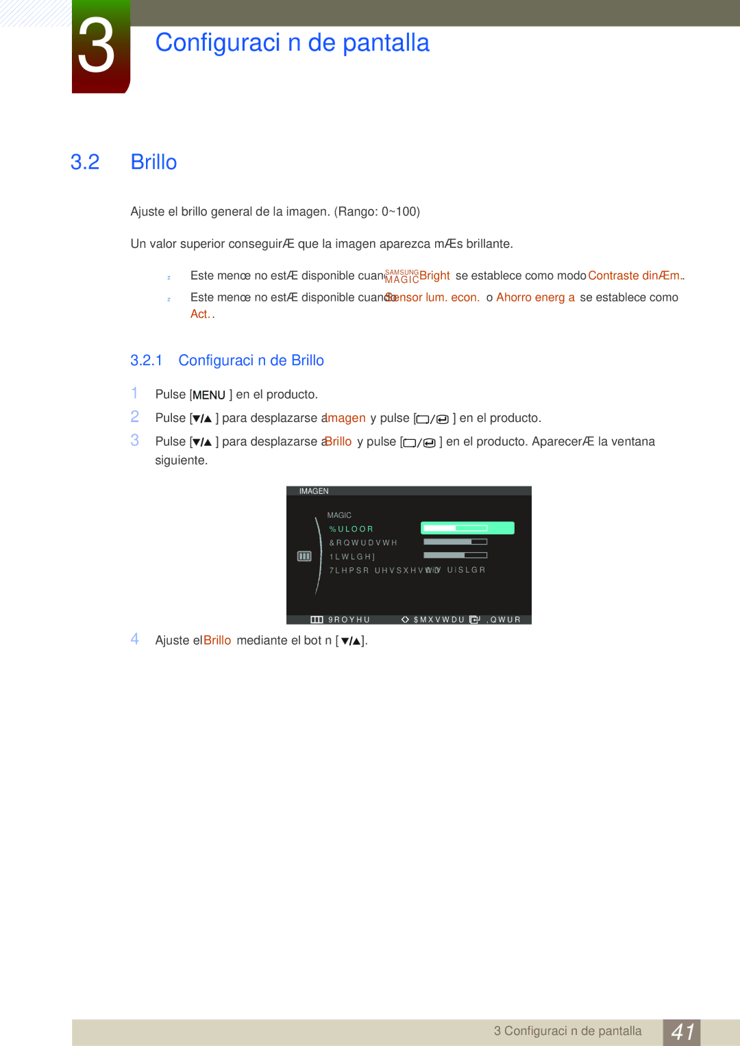 Samsung LS27A850DS/EN, LS27A850DSR/EN manual Configuración de Brillo 