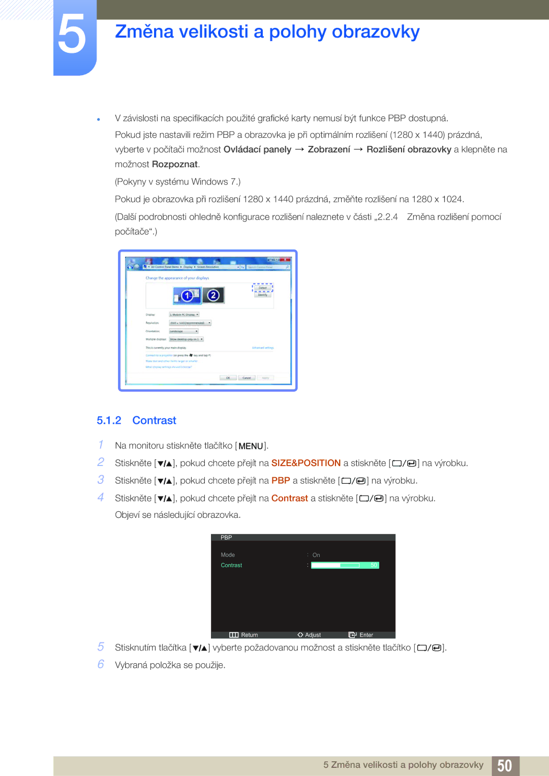 Samsung LS27A850DSR/EN, LS27A850DS/EN manual Contrast 