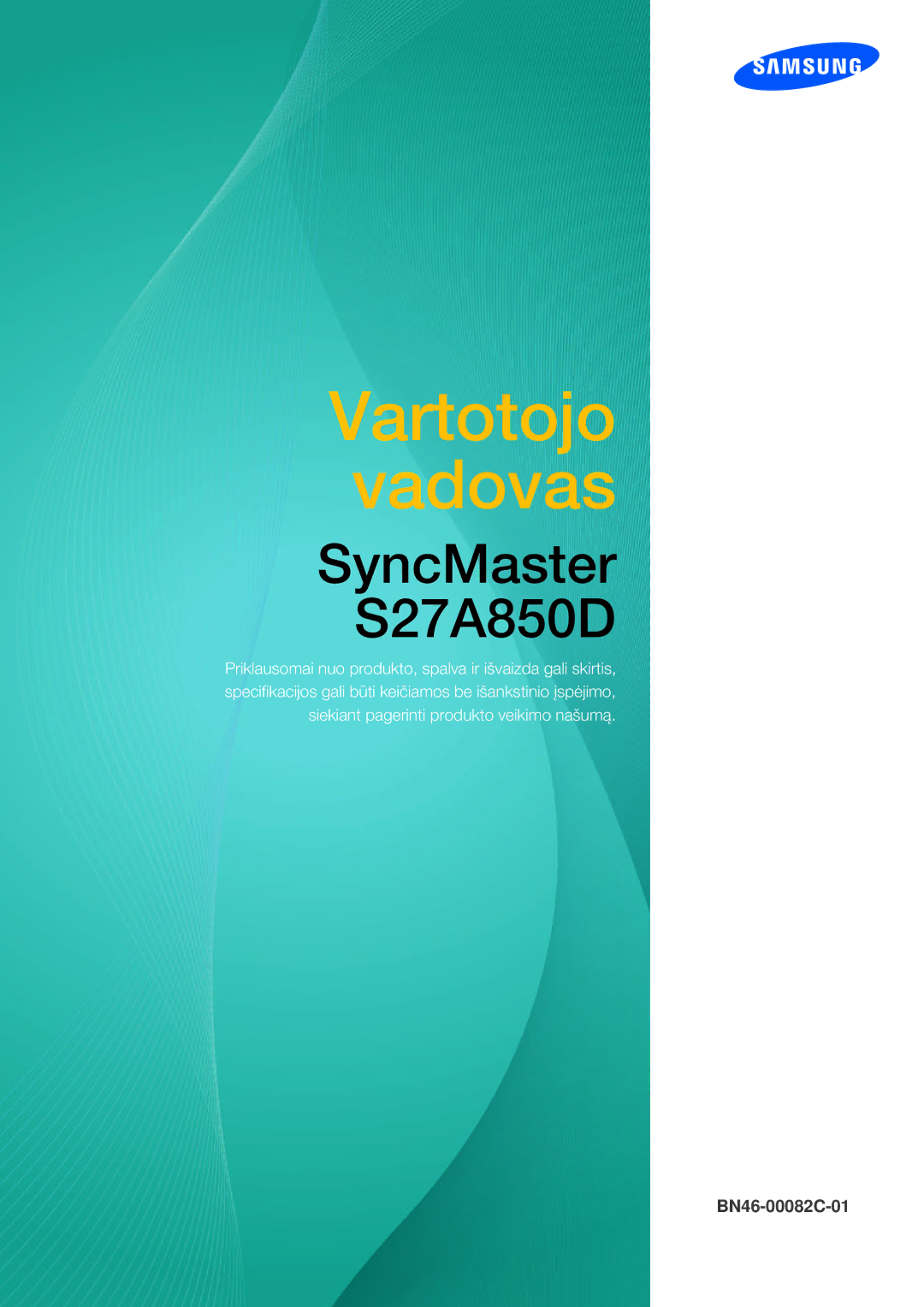 Samsung LS27A850DS/EN, LS27A850DSR/EN, LS27A850DSR/CH manual SyncMaster S27A850D 