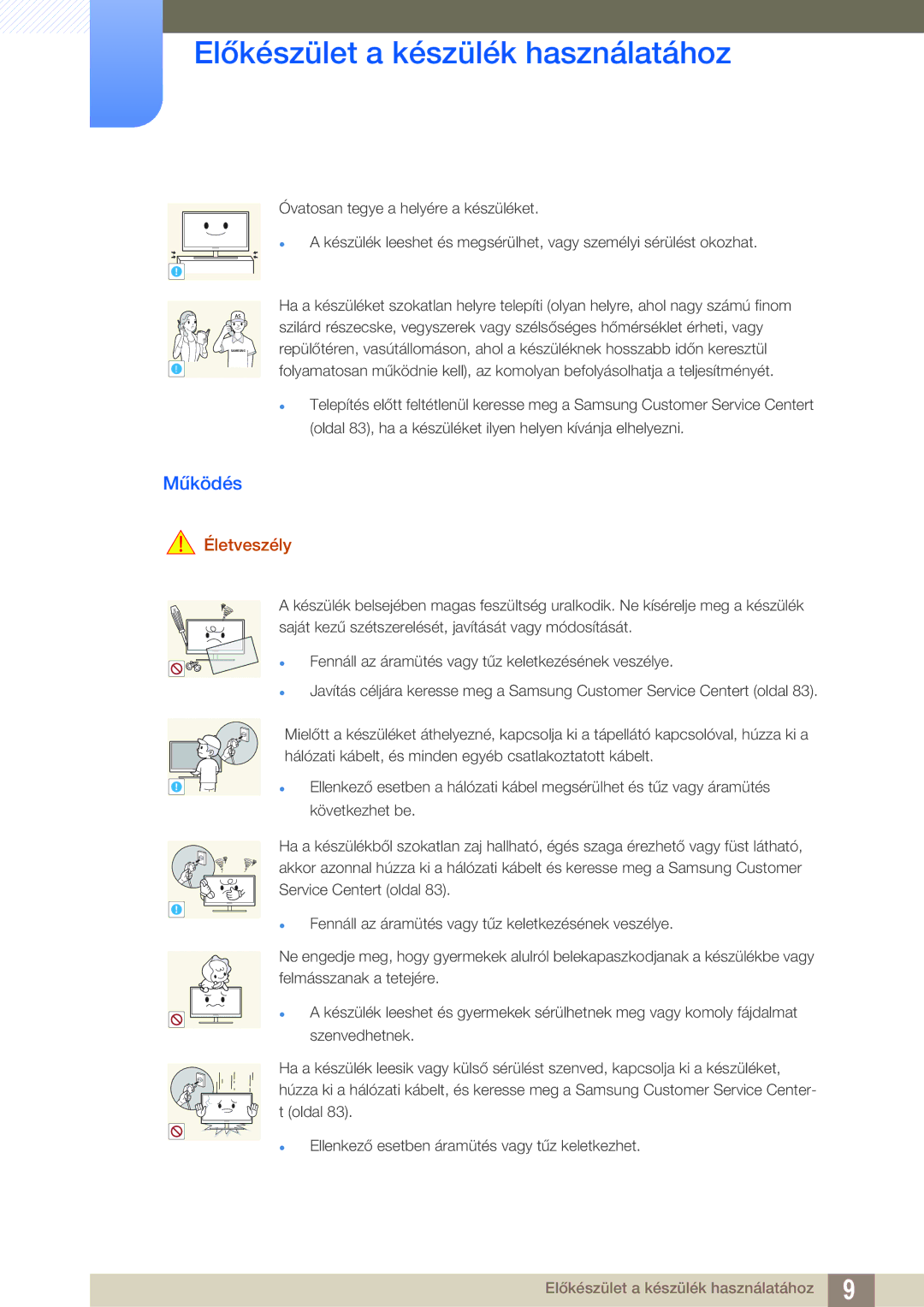 Samsung LS27A850DS/EN, LS27A850DSR/EN manual Működés 