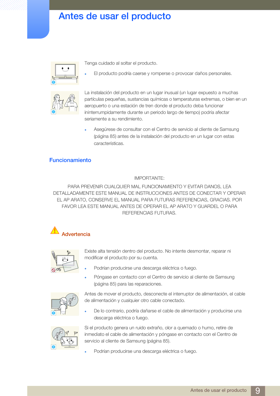 Samsung LS27A950DSL/EN, LS27A950DS/EN manual Funcionamiento 