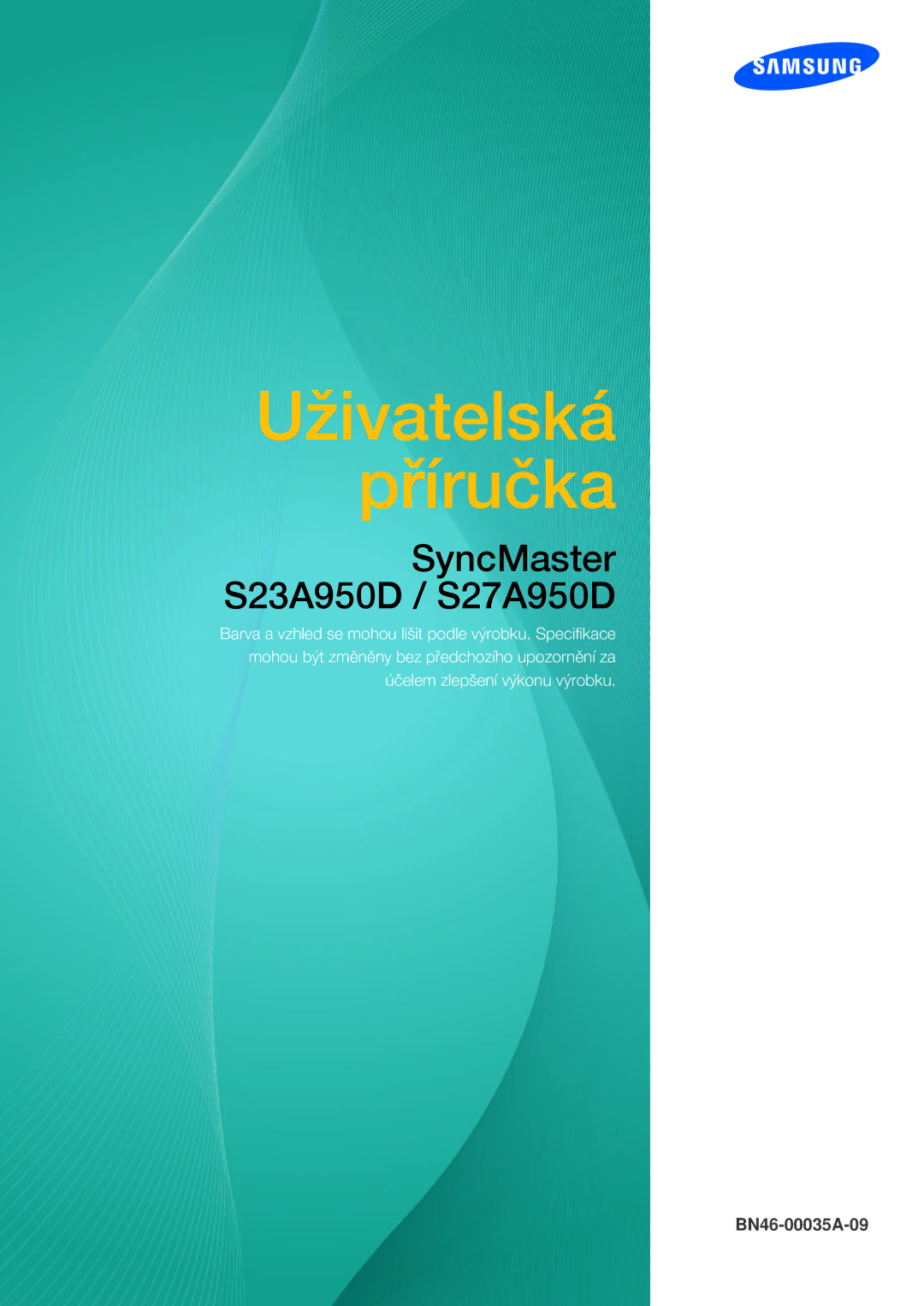 Samsung LS27A950DS/EN, LS27A950DS/ZA, LS27A950DSL/EN manual Uživatelská Příručka 