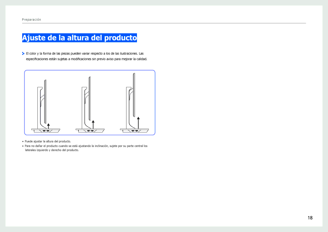 Samsung LS27B970DS/EN manual Ajuste de la altura del producto 