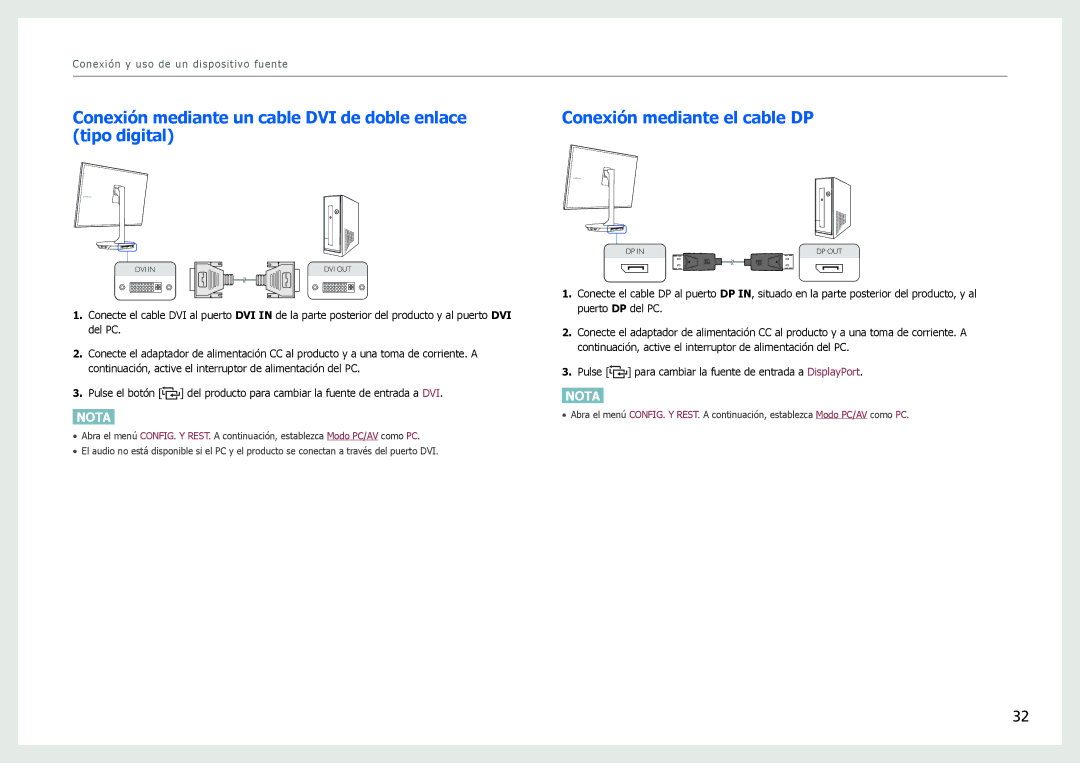 Samsung LS27B970DS/EN manual Conexión mediante un cable DVI de doble enlace, Tipo digital 