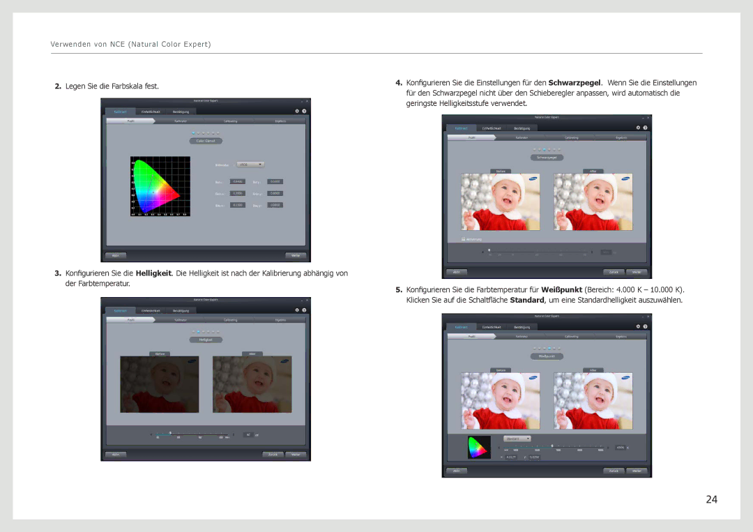 Samsung LS27B971DS/EN, LS27B970DS/EN manual Verwenden von NCE Natural Color Expert 