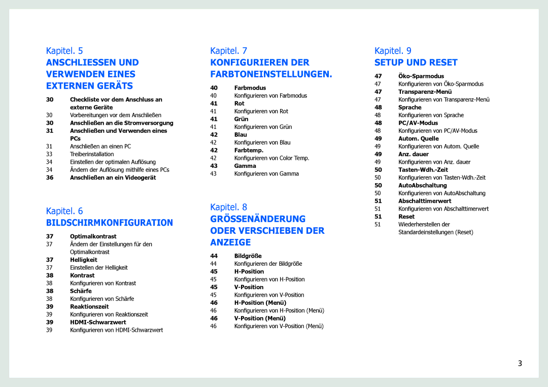 Samsung LS27B970DS/EN, LS27B971DS/EN manual Anschliessen UND Verwenden Eines Externen Geräts 